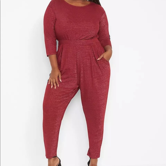 Lane Bryant Pants - Boat neck Sparkle Jumpsuit
